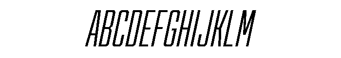 Cutmark Condensed Light Italic Font UPPERCASE