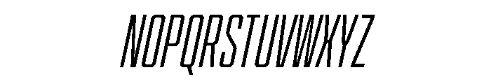 Cutmark Condensed Light Italic Font UPPERCASE