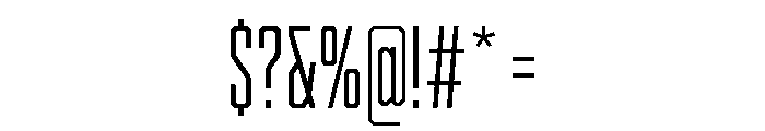 Cutmark Condensed Light Font OTHER CHARS