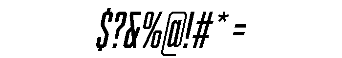 Cutmark Condensed Medium Italic Font OTHER CHARS