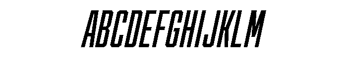 Cutmark Condensed Medium Italic Font UPPERCASE