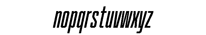 Cutmark Condensed Medium Italic Font LOWERCASE