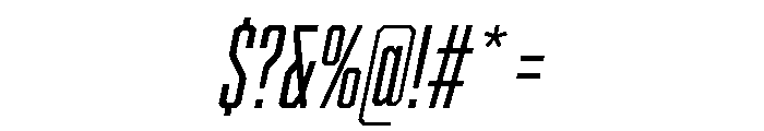 Cutmark Condensed Regular Italic Font OTHER CHARS
