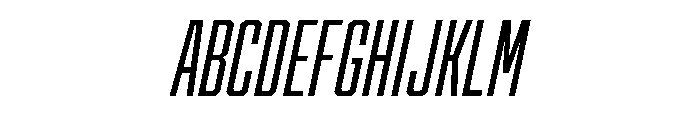 Cutmark Condensed Regular Italic Font UPPERCASE