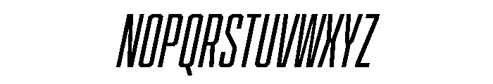 Cutmark Condensed Regular Italic Font UPPERCASE