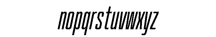 Cutmark Condensed Regular Italic Font LOWERCASE