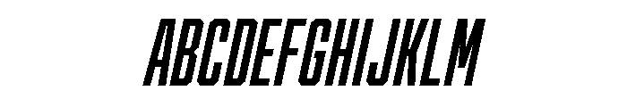 Cutmark Condensed Semi Bold Italic Font UPPERCASE