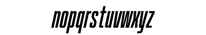 Cutmark Condensed Semi Bold Italic Font LOWERCASE