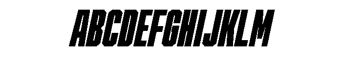 Cutmark Condensed Super Italic Font UPPERCASE