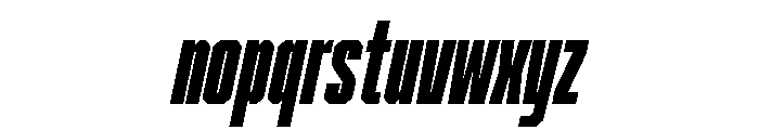 Cutmark Condensed Super Italic Font LOWERCASE