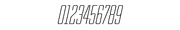 Cutmark Condensed Thin Italic Font OTHER CHARS