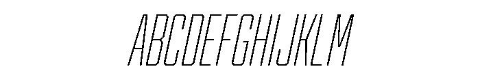 Cutmark Condensed Thin Italic Font UPPERCASE