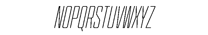 Cutmark Condensed Thin Italic Font UPPERCASE