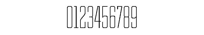 Cutmark Condensed Thin Font OTHER CHARS