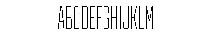 Cutmark Condensed Thin Font UPPERCASE