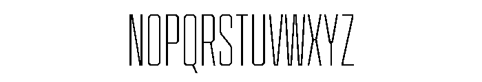 Cutmark Condensed Thin Font UPPERCASE