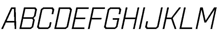 Cutmark Extra Light Italic Font UPPERCASE