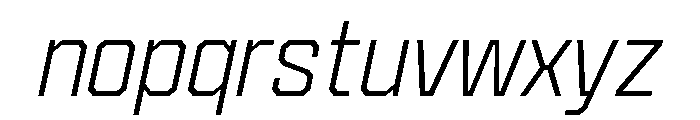 Cutmark Extra Light Italic Font LOWERCASE