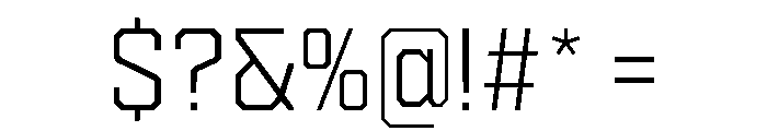 Cutmark Extra Light Font OTHER CHARS
