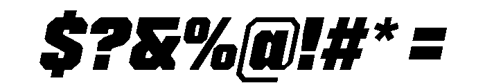 Cutmark Heavy Italic Font OTHER CHARS