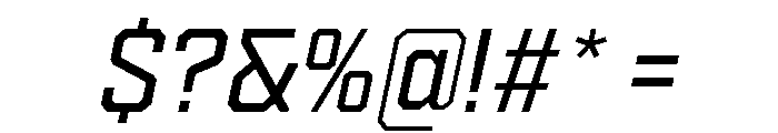 Cutmark Light Italic Font OTHER CHARS