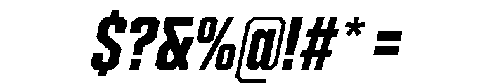 Cutmark Narrow Bold Italic Font OTHER CHARS