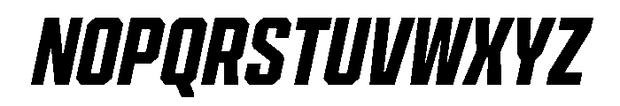 Cutmark Narrow Bold Italic Font UPPERCASE
