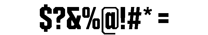 Cutmark Narrow Bold Font OTHER CHARS