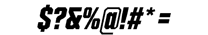 Cutmark Narrow Extra Bold Italic Font OTHER CHARS