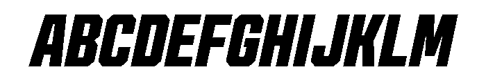 Cutmark Narrow Extra Bold Italic Font UPPERCASE