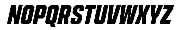 Cutmark Narrow Extra Bold Italic Font UPPERCASE