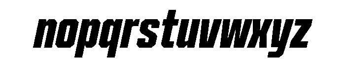 Cutmark Narrow Extra Bold Italic Font LOWERCASE