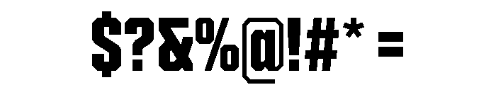 Cutmark Narrow Extra Bold Font OTHER CHARS