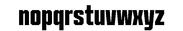 Cutmark Narrow Extra Bold Font LOWERCASE