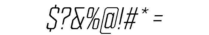 Cutmark Narrow Extra Light Italic Font OTHER CHARS