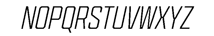 Cutmark Narrow Extra Light Italic Font UPPERCASE