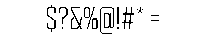 Cutmark Narrow Extra Light Font OTHER CHARS