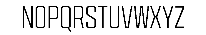 Cutmark Narrow Extra Light Font UPPERCASE