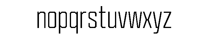 Cutmark Narrow Extra Light Font LOWERCASE