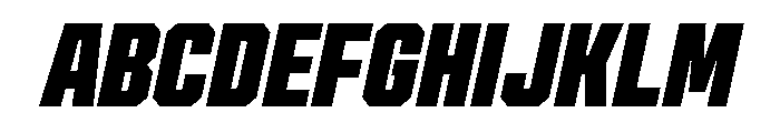 Cutmark Narrow Heavy Italic Font UPPERCASE