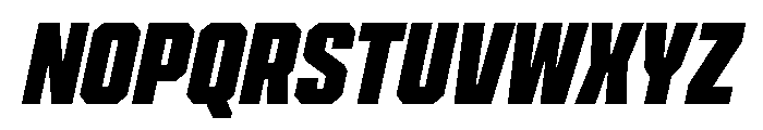 Cutmark Narrow Heavy Italic Font UPPERCASE