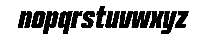 Cutmark Narrow Heavy Italic Font LOWERCASE