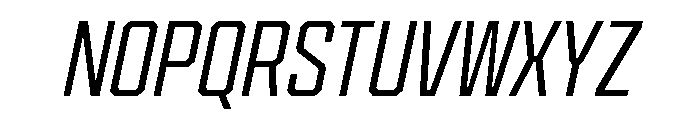 Cutmark Narrow Light Italic Font UPPERCASE