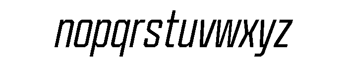 Cutmark Narrow Light Italic Font LOWERCASE