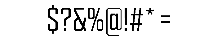 Cutmark Narrow Light Font OTHER CHARS