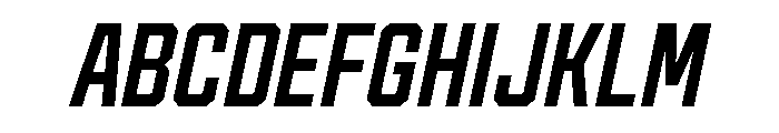 Cutmark Narrow Medium Italic Font UPPERCASE
