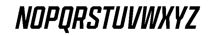 Cutmark Narrow Medium Italic Font UPPERCASE