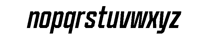 Cutmark Narrow Medium Italic Font LOWERCASE