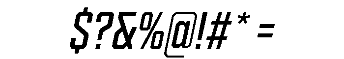 Cutmark Narrow Regular Italic Font OTHER CHARS
