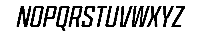 Cutmark Narrow Regular Italic Font UPPERCASE